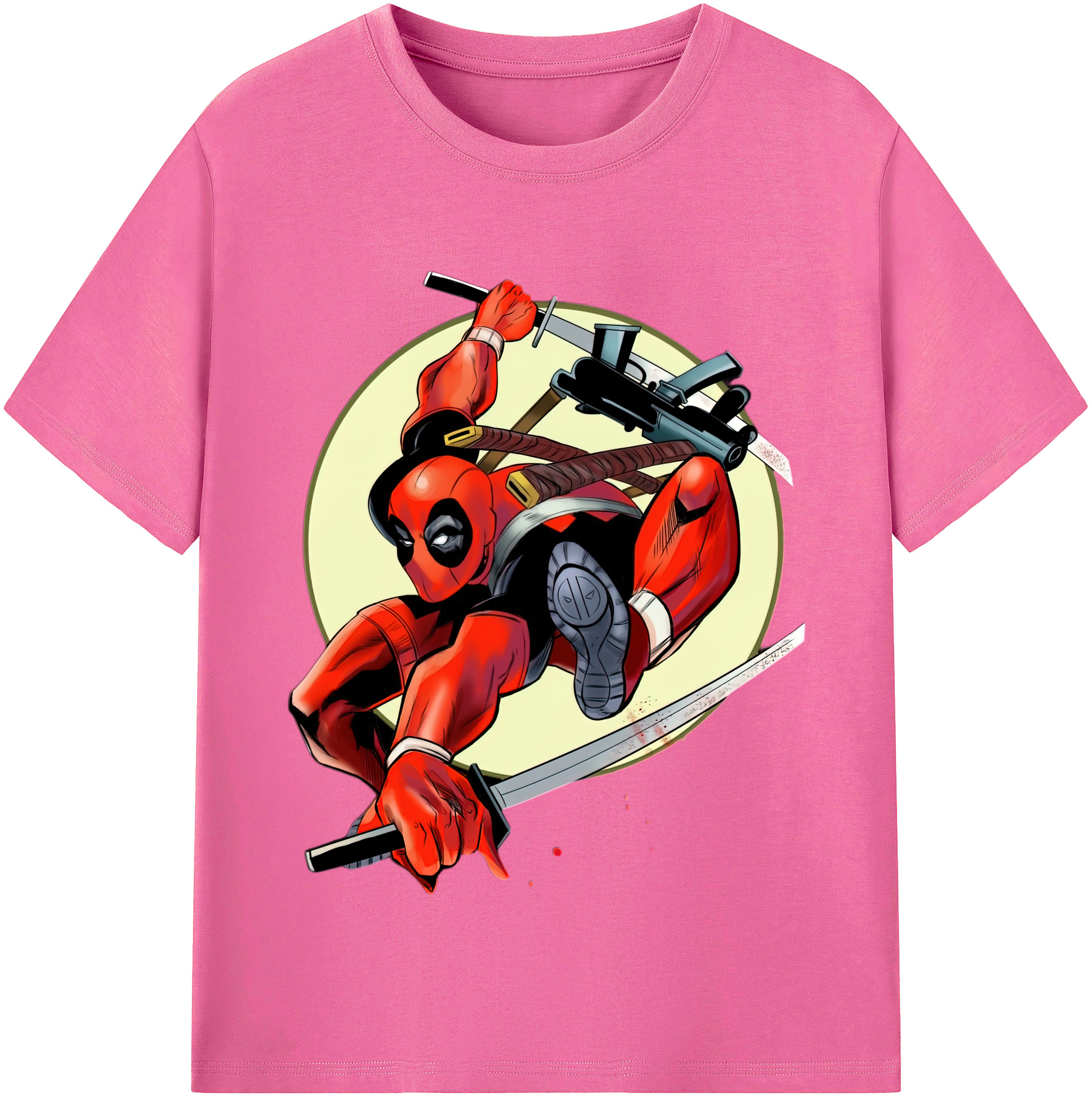 （画像用） Deadpool デッドプール レディースカジュアルプリントTシャツ（綿100％）